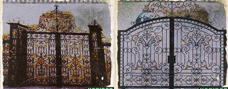 Metal villa gates Dubai parks