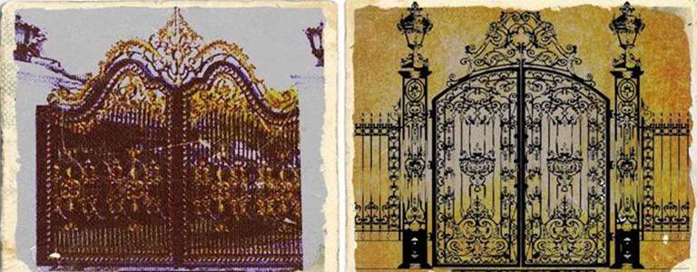 Security metal villa doors